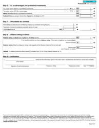 Form T3-RCA Retirement Compensation Arrangement (Rca) Part XI.3 Tax Return - Canada, Page 5