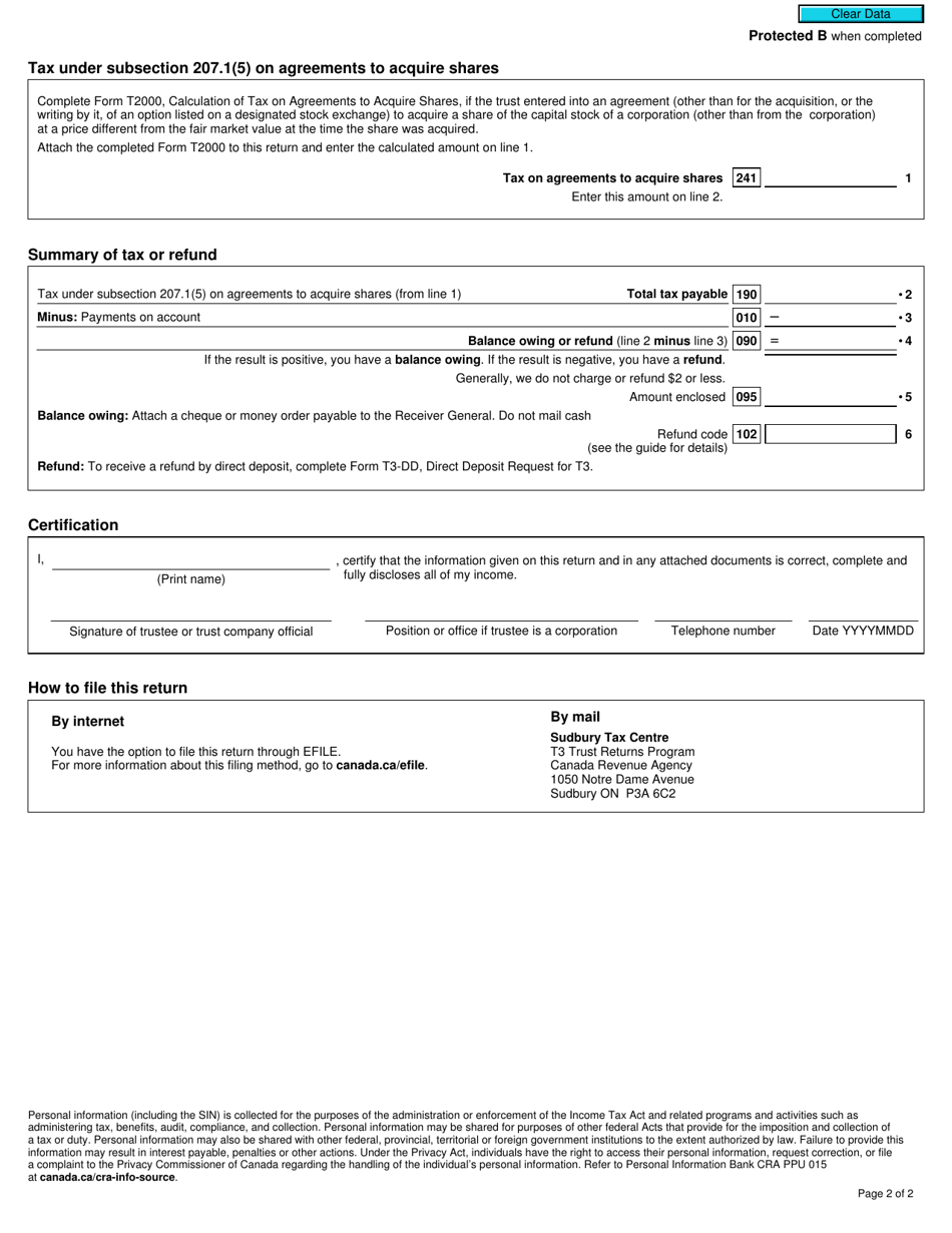 Form T3S - Fill Out, Sign Online and Download Fillable PDF, Canada ...