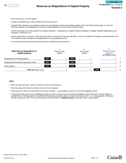 Form T3 Schedule 2  Printable Pdf