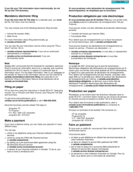 Form T4ASUM Summary of Pension, Retirement, Annuity, and Other Income - Canada (English/French), Page 2