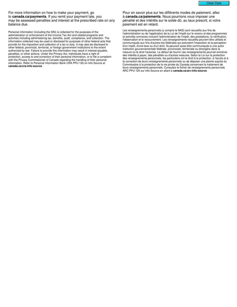 Form T4ASUM Summary of Pension, Retirement, Annuity, and Other Income - Canada (English / French), Page 3