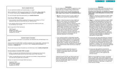 Form T5007 Statement of Benefits - Canada (English/French), Page 2