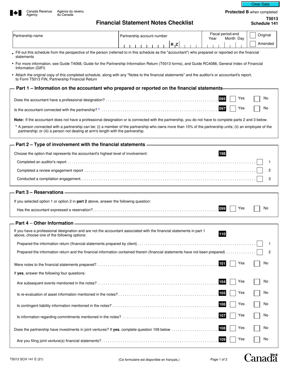 form-t5013-schedule-141-download-fillable-pdf-or-fill-online-financial