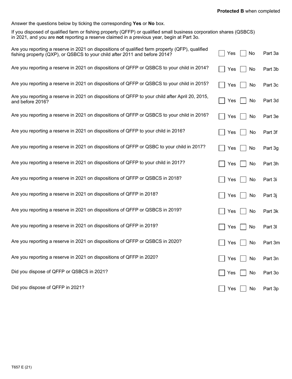 Form T657 Calculation of Capital Gains Deduction - Canada, Page 5