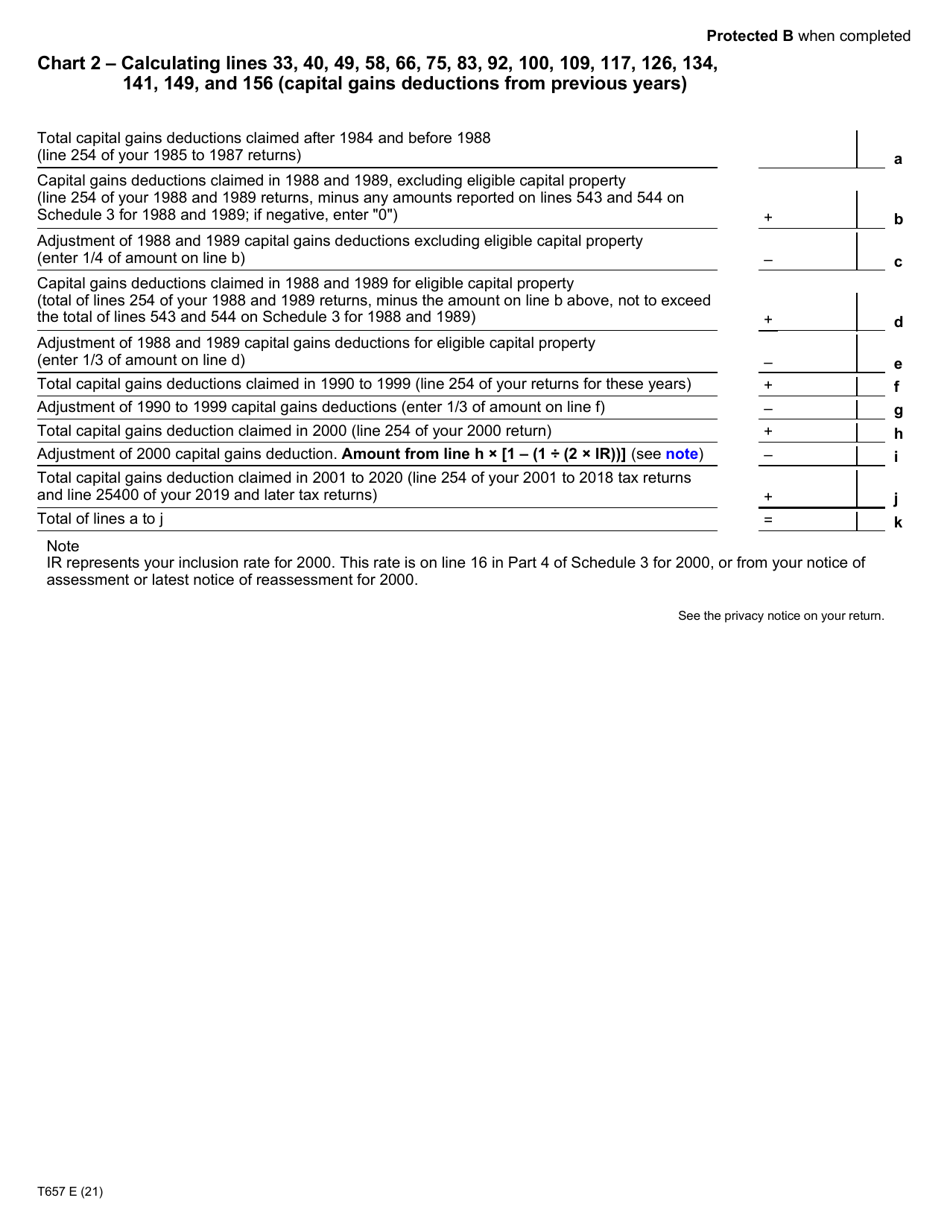 Form T657 Calculation of Capital Gains Deduction - Canada, Page 7