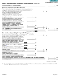 Form T691 Alternative Minimum Tax - Canada, Page 2