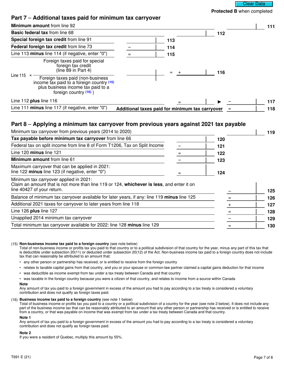 Form T691 - 2021 - Fill Out, Sign Online and Download Fillable PDF ...