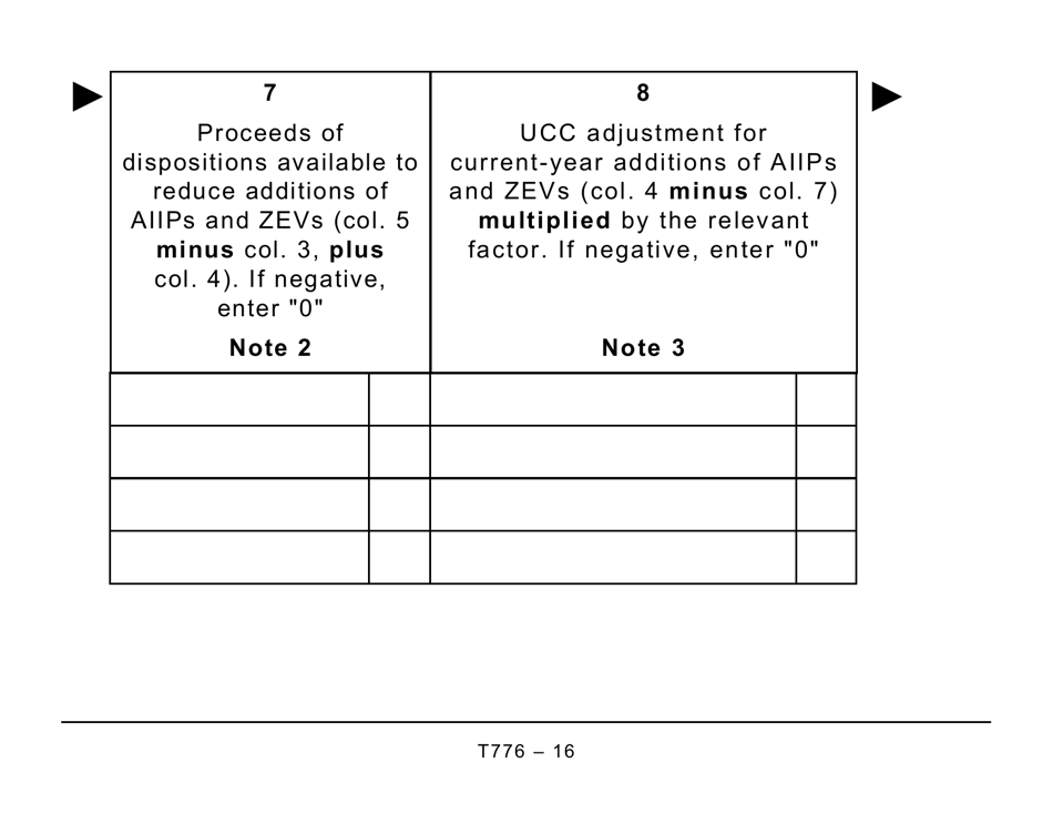 Form T776 Statement of Real Estate Rentals - Large Print - Canada, Page 16