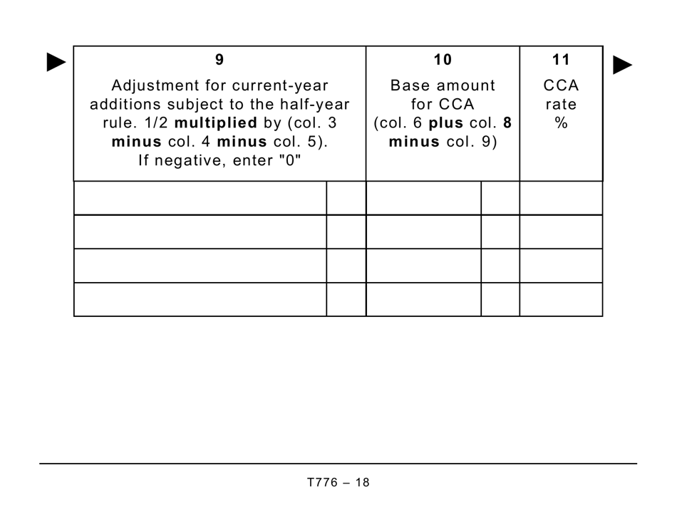 Form T776 Statement of Real Estate Rentals - Large Print - Canada, Page 18