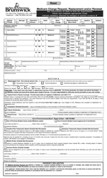 Form 35-5210 Medicare Change Request, Replacement and/or Renewal - New Brunswick, Canada