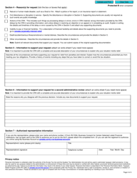 Form RC7288 Selected Listed Financial Institution - Request for Taxpayer Relief - Cancel or Waive Penalties and Interest Related to the Gst/Hst or the Qst, or Charges Related to the Qst - Canada, Page 2