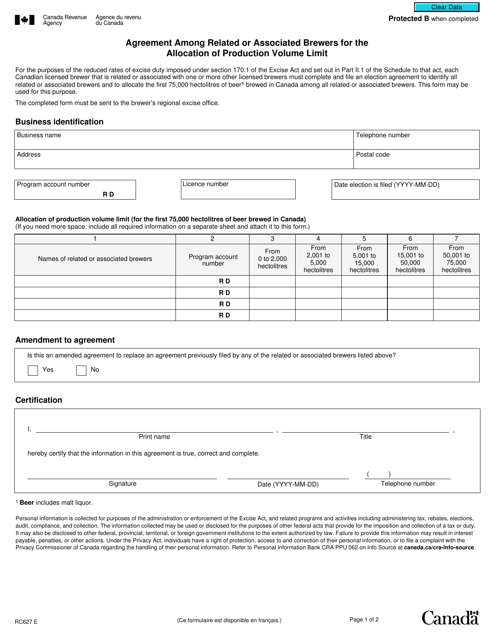 Form RC627  Printable Pdf