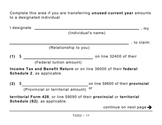 Form T2202 Tuition and Enrolment Certificate - Canada, Page 11