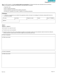 Form T622 Digital News Subscription Tax Credit - Eligible Subscription - Canada, Page 3