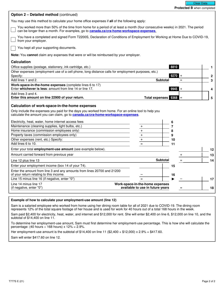 Form T777S - 2021 - Fill Out, Sign Online and Download Fillable PDF ...