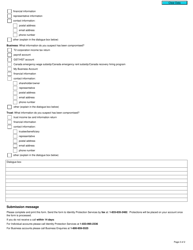 Form RC213 Identity Theft and Suspicious Activity Declaration Form for Individual, Business and Trust - Canada, Page 2