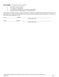Health Facility Application (Initial or Renewal) - New Hampshire, Page 4