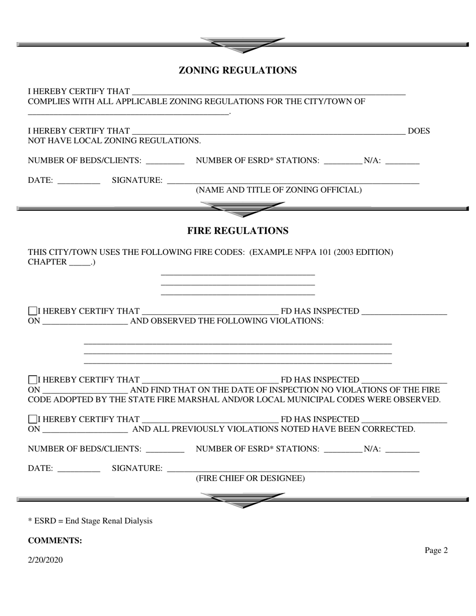 Health Facility Application (Initial or Renewal) - New Hampshire, Page 7