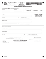 Form DP-10-ES Estimated Interest and Dividends Tax - New Hampshire, Page 2