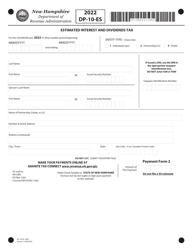 Form DP-10-ES Estimated Interest and Dividends Tax - New Hampshire, Page 3