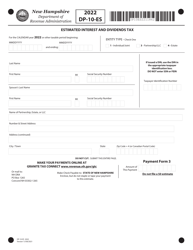 Form DP-10-ES Estimated Interest and Dividends Tax - New Hampshire, Page 4