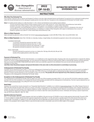 Form DP-10-ES Estimated Interest and Dividends Tax - New Hampshire, Page 6