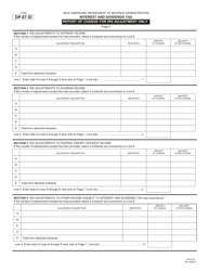 Form DP-87 ID Report of Change (Roc) Interest and Dividends - New Hampshire, Page 2