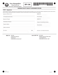 Form DP-156 Nursing Facility Quality Assessment Return - New Hampshire, Page 2