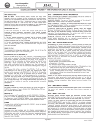 Form PA-22 Railroad Company Property Tax Information Update (Rsa 82) - New Hampshire, Page 6