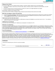 Form TD1AB Alberta Personal Tax Credits Return - Canada, Page 2