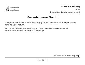 Document preview: Form SK479 (5008-TC) Saskatchewan Credit (Large Print) - Canada, 2021