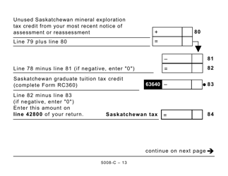 Form SK428 (5008-C) Saskatchewan Tax - Canada, Page 13