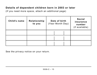 Form SK428 (5008-C) Saskatchewan Tax - Canada, Page 15