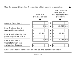 Form SK428 (5008-C) Saskatchewan Tax - Canada, Page 2