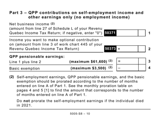 Form 5005-S8 Schedule 8 Quebec Pension Plan Contributions (Large Print) - Canada, Page 10