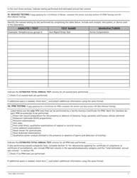 Form CMS-116 Clinical Laboratory Improvement Amendments (Clia) Application for Certification, Page 3
