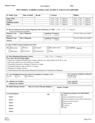 Form TB-70 New Jersey Tuberculosis Case, Suspect and Status Report - New Jersey, Page 3