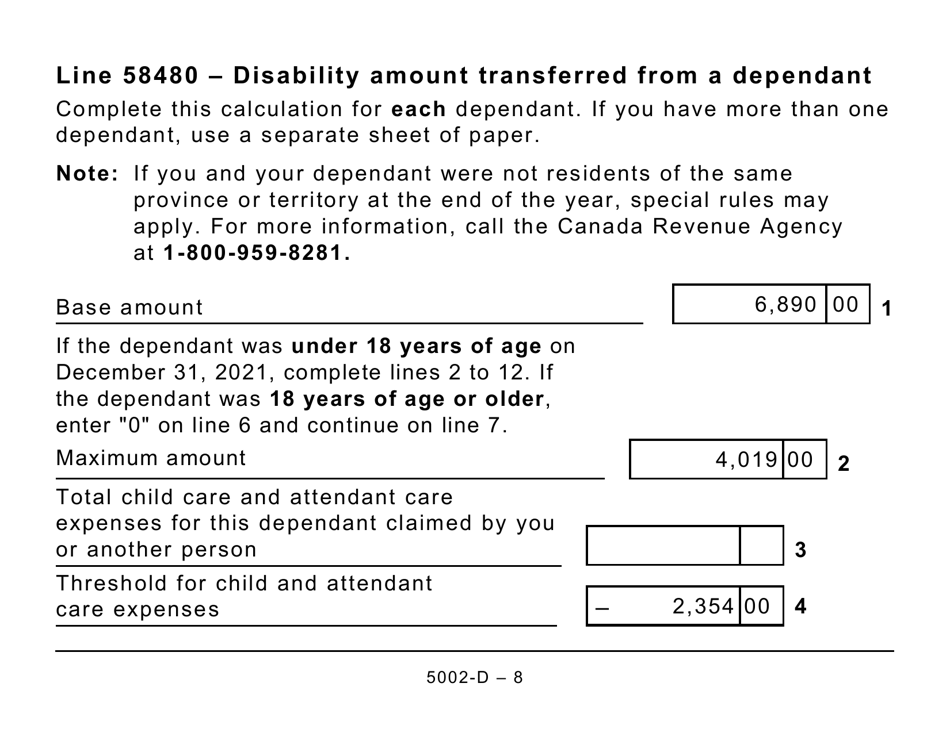 Form 5002-D Worksheet PE428 Prince Edward Island (Large Print) - Canada, Page 8