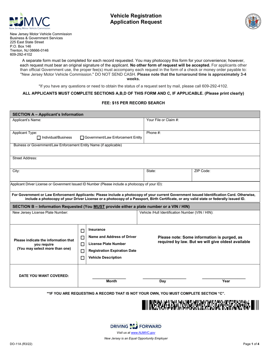 Form DO-11A - Fill Out, Sign Online And Download Fillable PDF, New ...