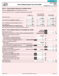 Form PE428 (5002-C) Prince Edward Island Tax and Credits - Canada