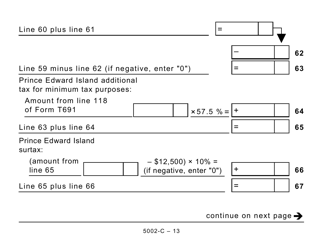 Form PE428 (5002-C) Prince Edward Island Tax and Credits (Large Print) - Canada, Page 13
