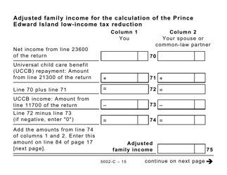 Form PE428 (5002-C) Prince Edward Island Tax and Credits (Large Print) - Canada, Page 15