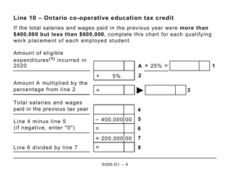 Form 5006-D1 Worksheet ON479 Ontario (Large Print) - Canada, Page 4