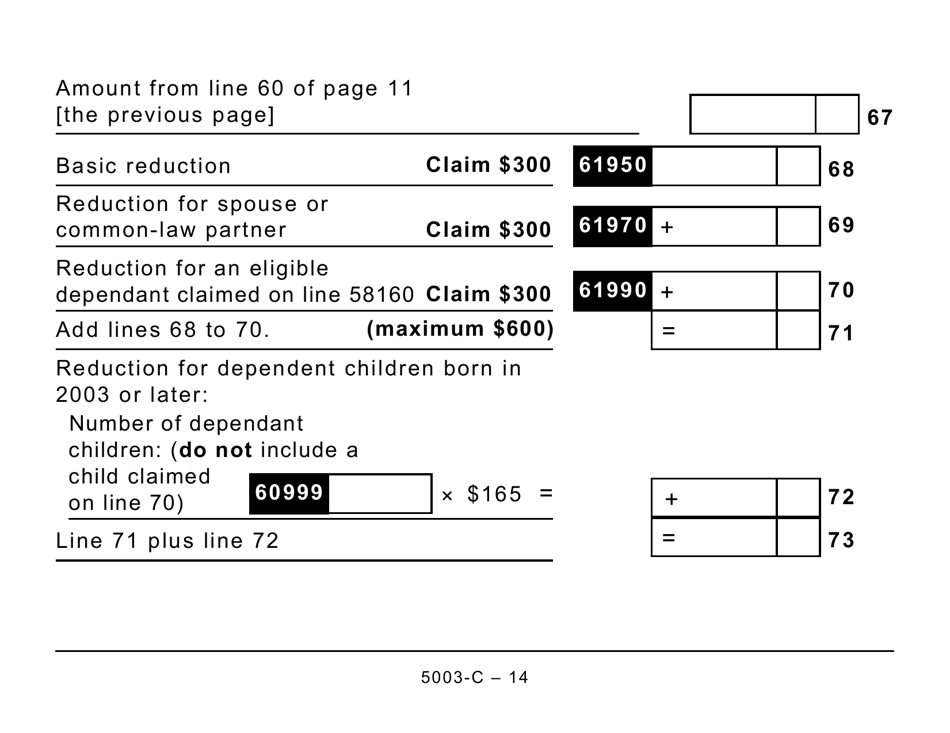 Form 5003-C (NS428) Nova Scotia Tax and Credits (Large Print) - Canada, Page 14