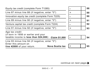 Form 5003-C (NS428) Nova Scotia Tax and Credits (Large Print) - Canada, Page 17