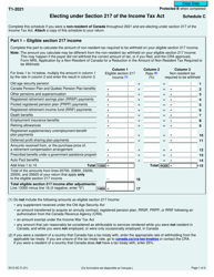 Document preview: Form 5013-SC Schedule C Electing Under Section 217 of the Income Tax Act - Canada