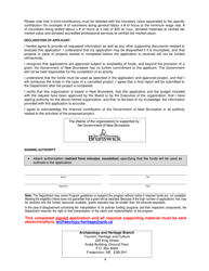 Application Form - Exhibition Renewal and Museum Activities Support Program - New Brunswick, Canada, Page 4
