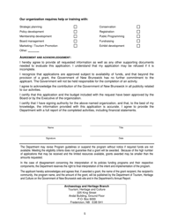 Application Form - Community Museums Assistance Program - New Brunswick, Canada, Page 5