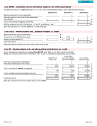 Form 5001-D Worksheet NL428 Newfoundland and Labrador - Canada, Page 3