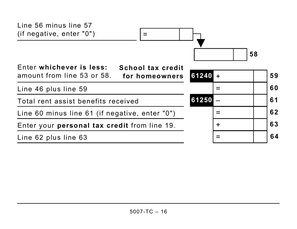 Form 5007-TC (MB479) Manitoba Credits (Large Print) - Canada, Page 16